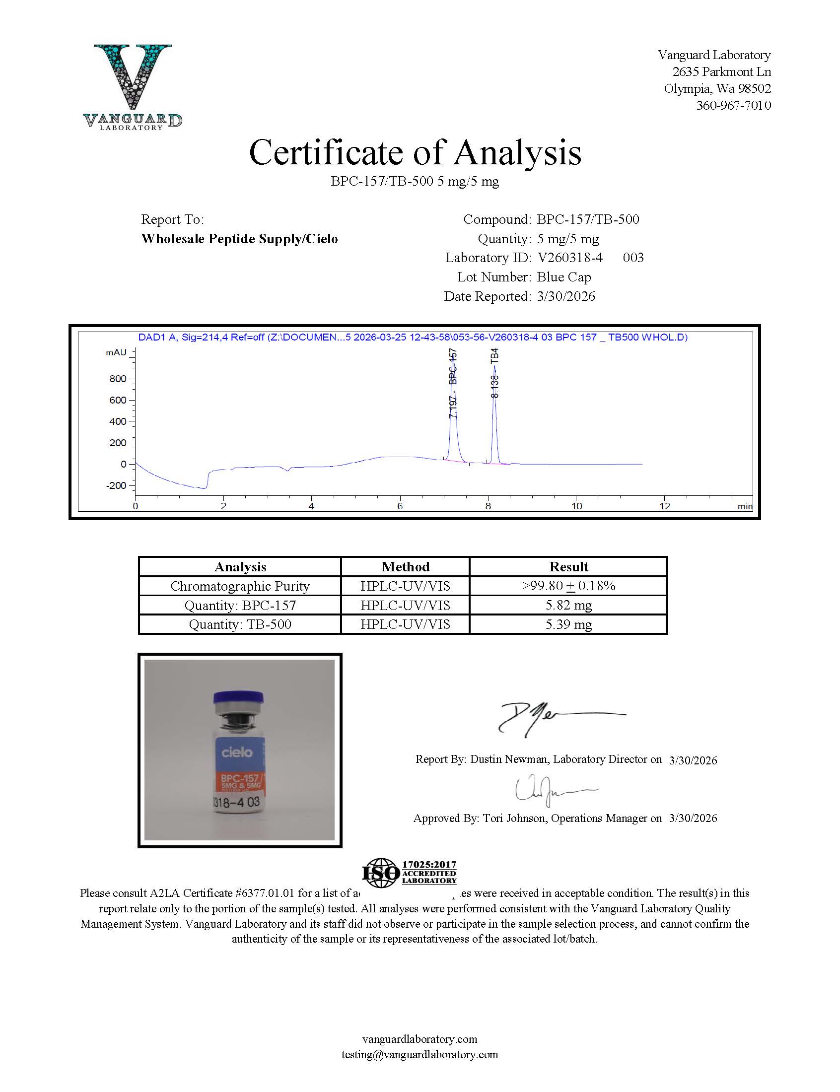 BPC-157 5mg / TB-500 5mg - Image 2